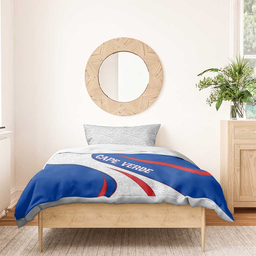 Cape Verde Bedding Set with Blue Red Flag Nós Kretxeu Spirit