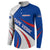 Cape Verde Button Sweatshirt with Blue Red Flag Nós Kretxeu Spirit