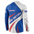 Cape Verde Button Sweatshirt with Blue Red Flag Nós Kretxeu Spirit
