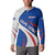 Cape Verde Button Sweatshirt with Blue Red Flag Nós Kretxeu Spirit