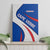 Cape Verde Canvas Wall Art with Blue Red Flag Nós Kretxeu Spirit