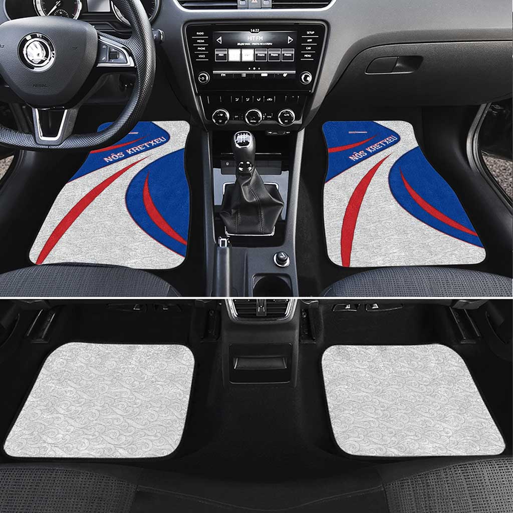 Cape Verde Car Mats with Blue Red Flag Nós Kretxeu Spirit