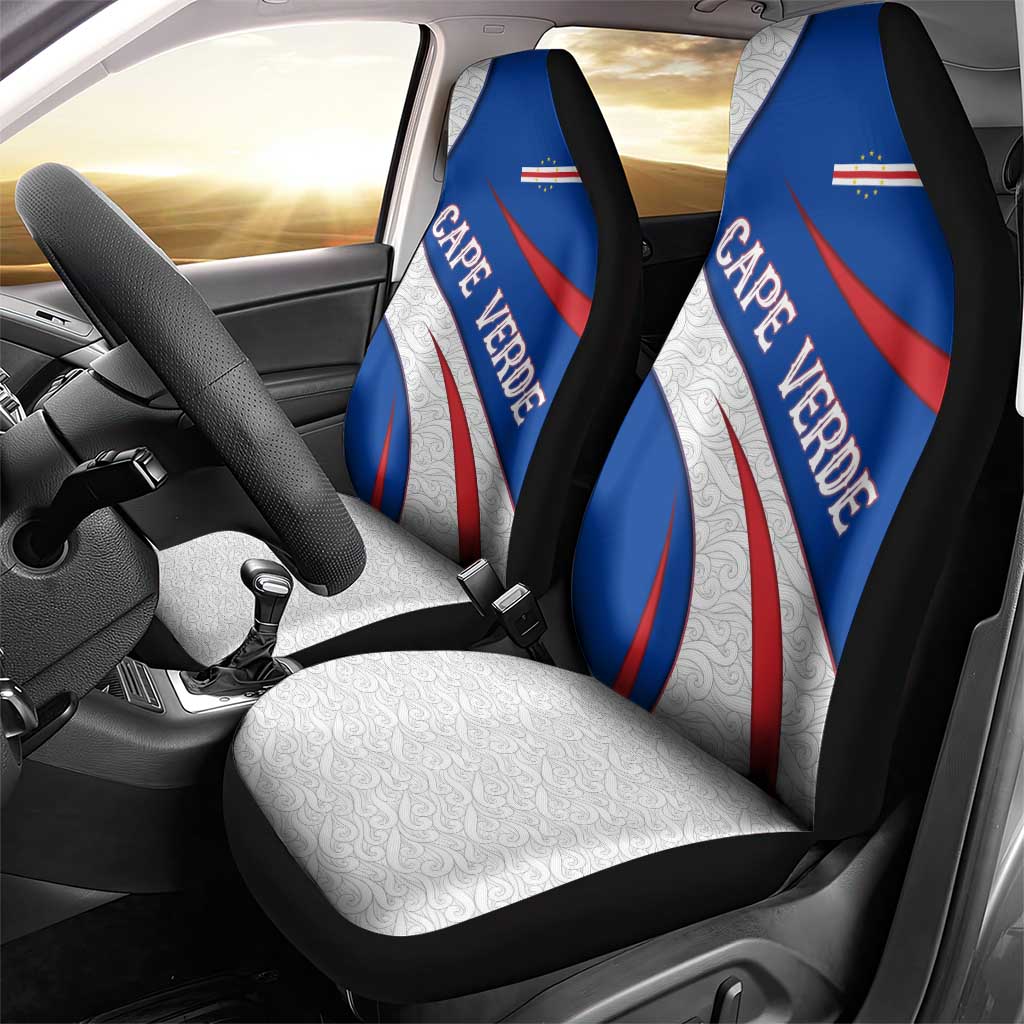 Cape Verde Car Seat Cover with Blue Red Flag Nós Kretxeu Spirit