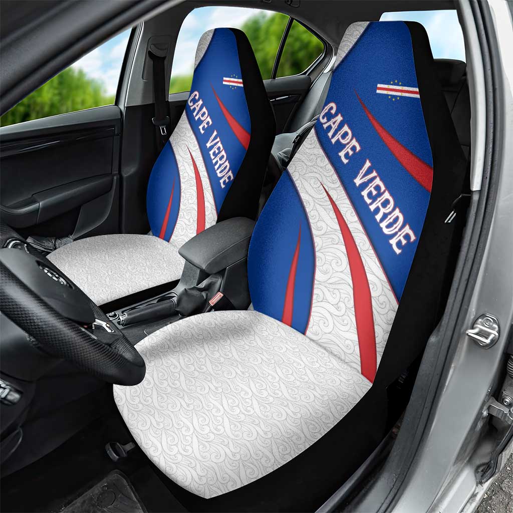 Cape Verde Car Seat Cover with Blue Red Flag Nós Kretxeu Spirit