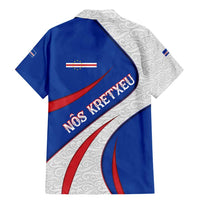Cape Verde Family Matching Mermaid Dress and Hawaiian Shirt with Blue Red Flag Nós Kretxeu Spirit