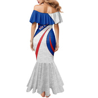 Cape Verde Family Matching Mermaid Dress and Hawaiian Shirt with Blue Red Flag Nós Kretxeu Spirit