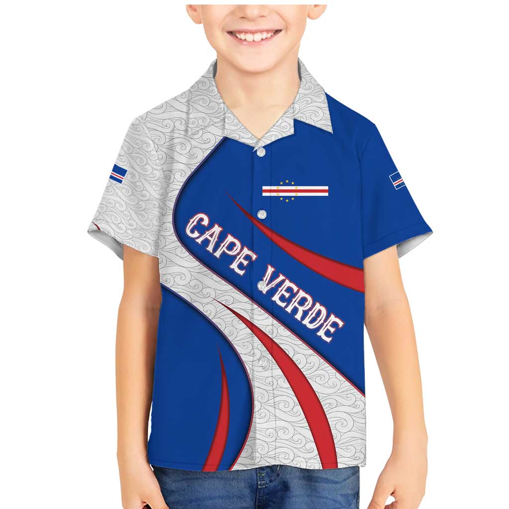 Cape Verde Family Matching Mermaid Dress and Hawaiian Shirt with Blue Red Flag Nós Kretxeu Spirit