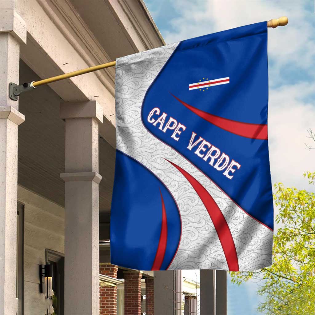 Cape Verde Garden Flag with Blue Red Flag Nós Kretxeu Spirit