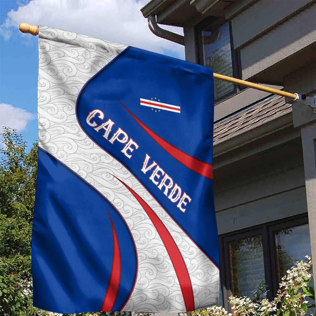 Cape Verde Garden Flag with Blue Red Flag Nós Kretxeu Spirit