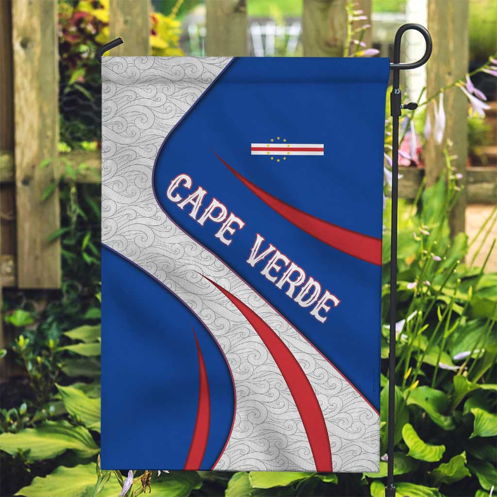 Cape Verde Garden Flag with Blue Red Flag Nós Kretxeu Spirit