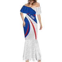 Cape Verde Mermaid Dress with Blue Red Flag Nós Kretxeu Spirit