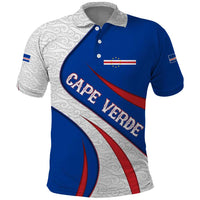 Cape Verde Polo Shirt with Blue Red Flag Nós Kretxeu Spirit