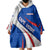 Cape Verde Wearable Blanket Hoodie with Blue Red Flag Nós Kretxeu Spirit