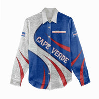 Cape Verde Women Casual Shirt with Blue Red Flag Nós Kretxeu Spirit