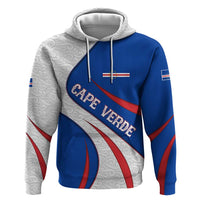 Cape Verde Zip Hoodie with Blue Red Flag Nós Kretxeu Spirit