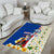 Cape Verde Area Rug with Kingfisher Bird Floral Flag Spirit