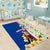 Cape Verde Area Rug with Kingfisher Bird Floral Flag Spirit