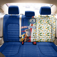 Cape Verde Back Car Seat Cover with Kingfisher Bird Floral Flag Spirit