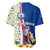 Cape Verde Baseball Jersey with Kingfisher Bird Floral Flag Spirit