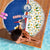 Cape Verde Beach Blanket with Kingfisher Bird Floral Flag Spirit
