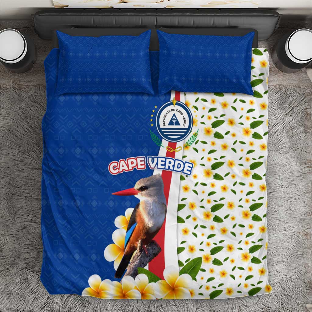Cape Verde Bedding Set with Kingfisher Bird Floral Flag Spirit