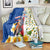 Cape Verde Blanket with Kingfisher Bird Floral Flag Spirit