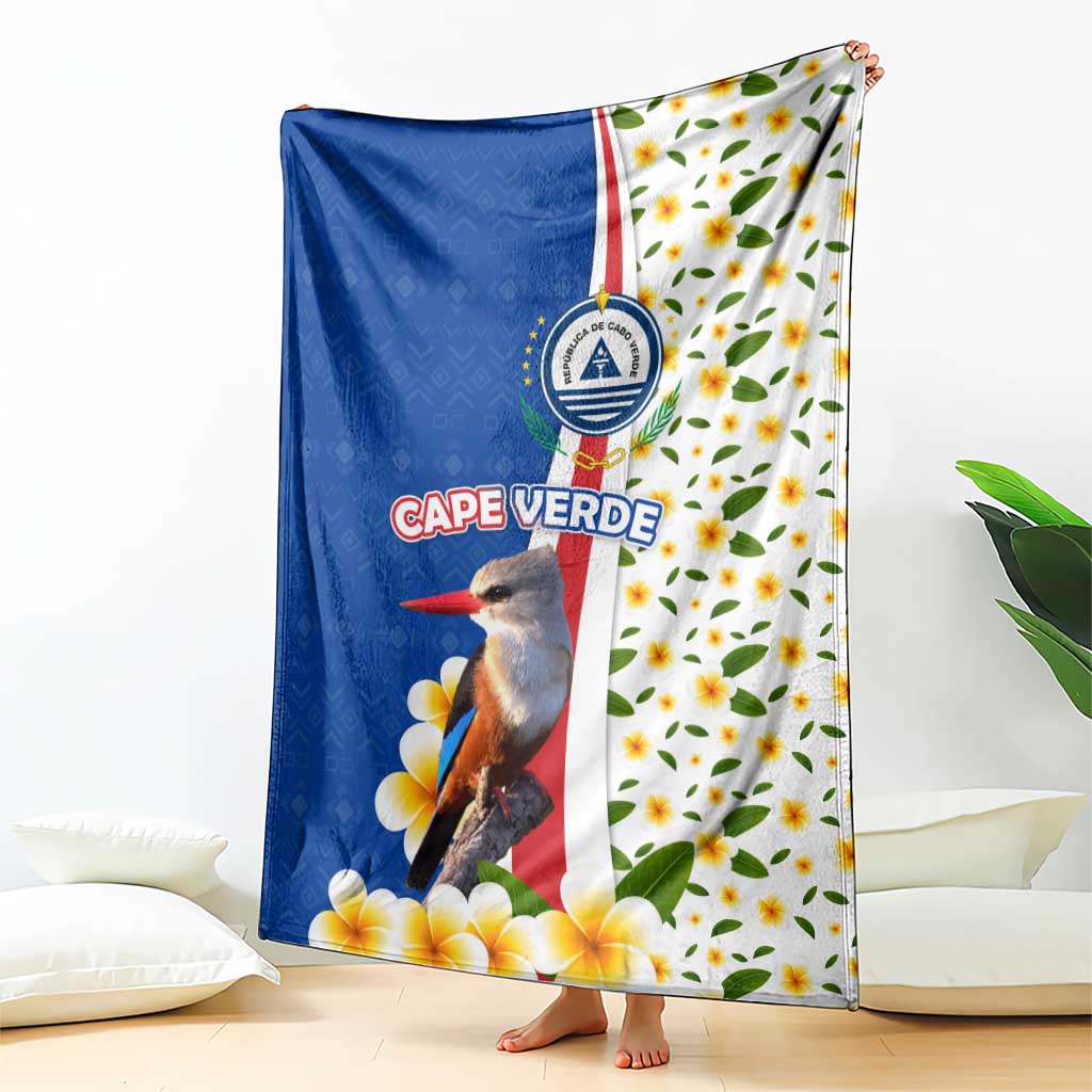 Cape Verde Blanket with Kingfisher Bird Floral Flag Spirit