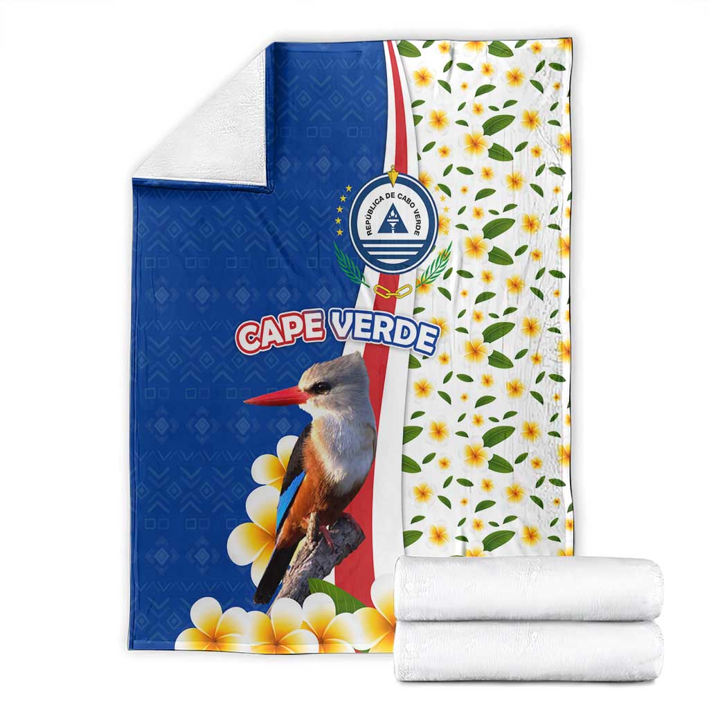 Cape Verde Blanket with Kingfisher Bird Floral Flag Spirit