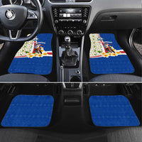 Cape Verde Car Mats with Kingfisher Bird Floral Flag Spirit