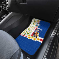 Cape Verde Car Mats with Kingfisher Bird Floral Flag Spirit