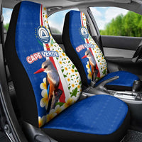Cape Verde Car Seat Cover with Kingfisher Bird Floral Flag Spirit