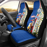 Cape Verde Car Seat Cover with Kingfisher Bird Floral Flag Spirit