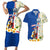 Cape Verde Couples Matching Short Sleeve Bodycon Dress and Hawaiian Shirt with Kingfisher Bird Floral Flag Spirit