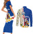 Cape Verde Couples Matching Short Sleeve Bodycon Dress and Long Sleeve Button Shirt with Kingfisher Bird Floral Flag Spirit