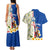 Cape Verde Couples Matching Tank Maxi Dress and Hawaiian Shirt with Kingfisher Bird Floral Flag Spirit
