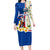 Cape Verde Family Matching Long Sleeve Bodycon Dress and Hawaiian Shirt with Kingfisher Bird Floral Flag Spirit