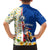 Cape Verde Family Matching Off The Shoulder Long Sleeve Dress and Hawaiian Shirt with Kingfisher Bird Floral Flag Spirit