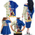 Cape Verde Family Matching Off The Shoulder Long Sleeve Dress and Hawaiian Shirt with Kingfisher Bird Floral Flag Spirit