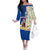 Cape Verde Family Matching Off The Shoulder Long Sleeve Dress and Hawaiian Shirt with Kingfisher Bird Floral Flag Spirit