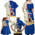 Cape Verde Family Matching Off Shoulder Maxi Dress and Hawaiian Shirt with Kingfisher Bird Floral Flag Spirit