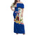 Cape Verde Family Matching Off Shoulder Maxi Dress and Hawaiian Shirt with Kingfisher Bird Floral Flag Spirit