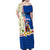 Cape Verde Family Matching Off Shoulder Maxi Dress and Hawaiian Shirt with Kingfisher Bird Floral Flag Spirit