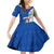 Cape Verde Family Matching Off Shoulder Short Dress and Hawaiian Shirt with Kingfisher Bird Floral Flag Spirit