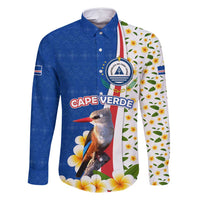 Cape Verde Family Matching Off Shoulder Short Dress and Hawaiian Shirt with Kingfisher Bird Floral Flag Spirit