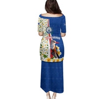 Cape Verde Family Matching Puletasi and Hawaiian Shirt with Kingfisher Bird Floral Flag Spirit