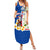 Cape Verde Family Matching Summer Maxi Dress and Hawaiian Shirt with Kingfisher Bird Floral Flag Spirit