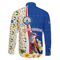 Cape Verde Family Matching Tank Maxi Dress and Hawaiian Shirt with Kingfisher Bird Floral Flag Spirit