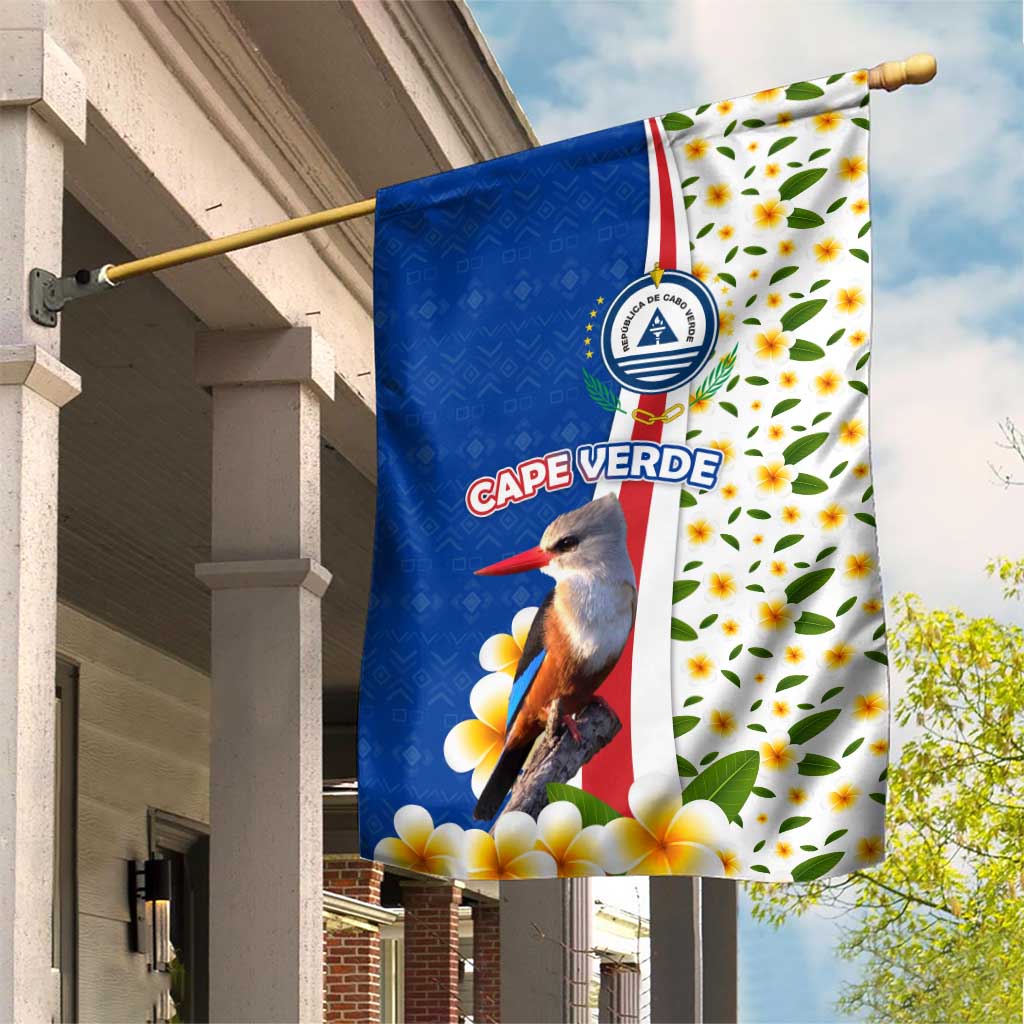 Cape Verde Garden Flag with Kingfisher Bird Floral Flag Spirit