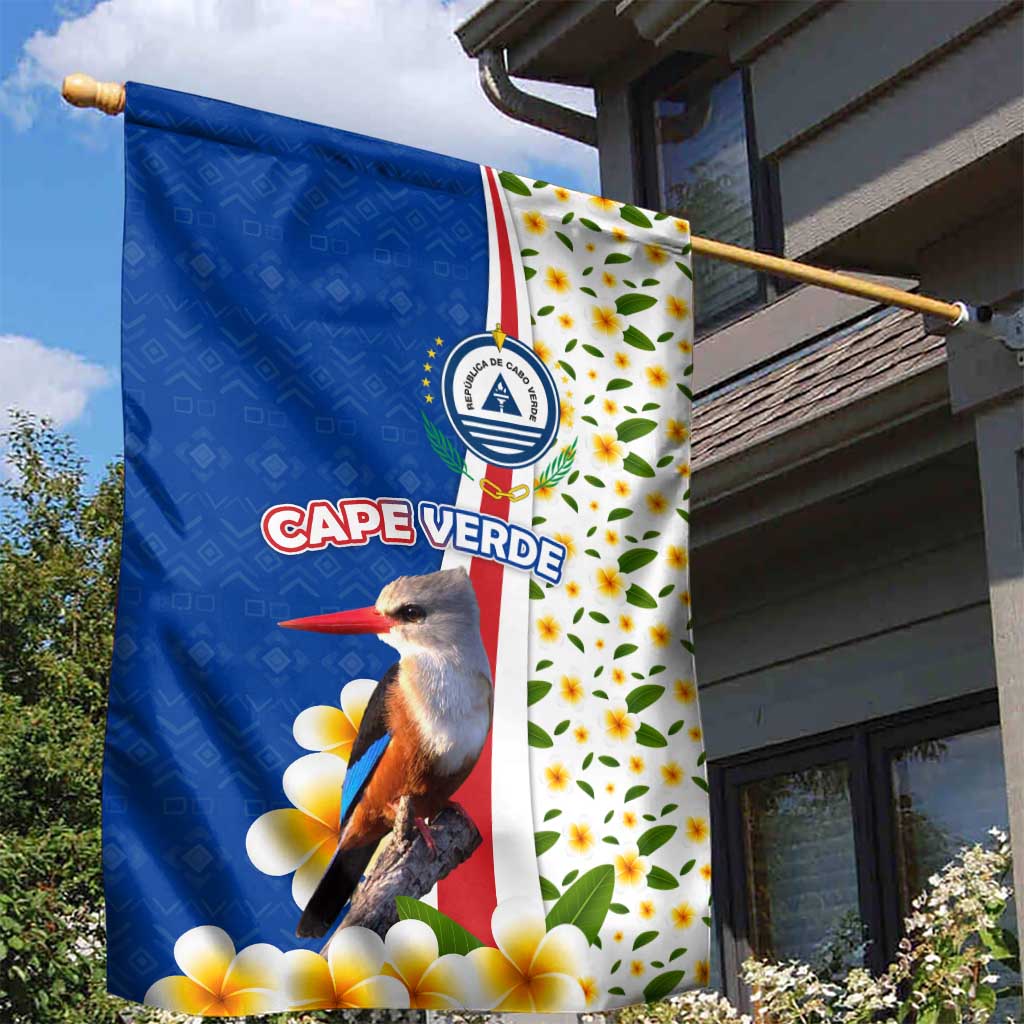 Cape Verde Garden Flag with Kingfisher Bird Floral Flag Spirit