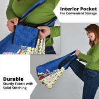 Cape Verde Grocery Bag with Kingfisher Bird Floral Flag Spirit